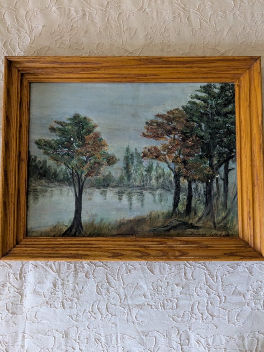 HELEN WALSH Signed Original Oil on Canvas Oak Framed Painting